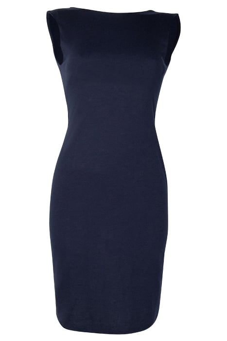 BLUE BACKLESS DRESS WITH BRAID 3