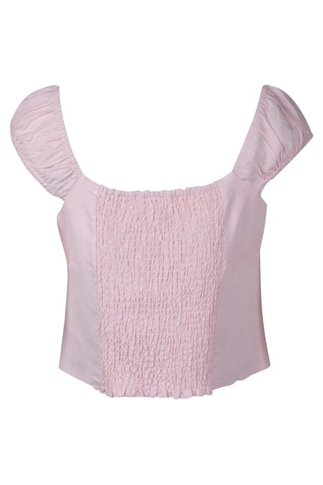 AMANDA LINEN BABYDOLL TOP PINK OYSTER 2