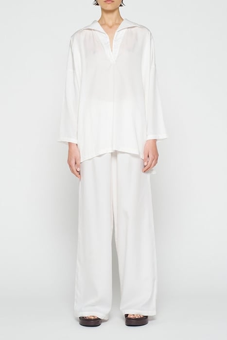 FLOWY WOVEN PANTS ECRU 2