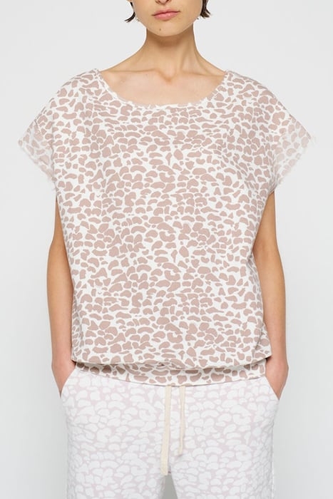 VOILE TEE LEOPARD ECRU 1