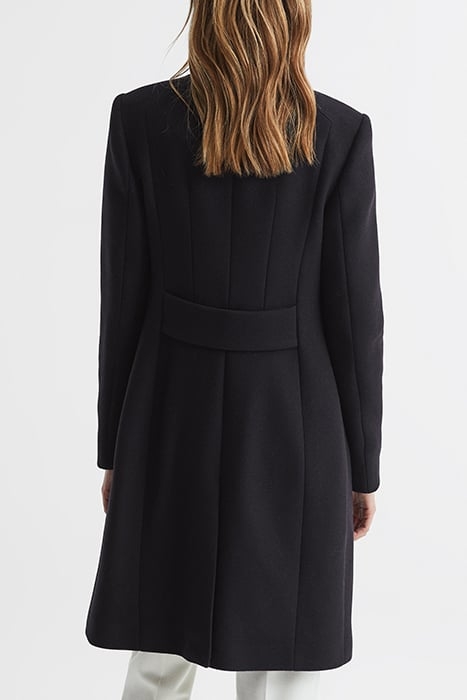 MIA-WOOL SINGLE BREASTED COAT NAVY 2