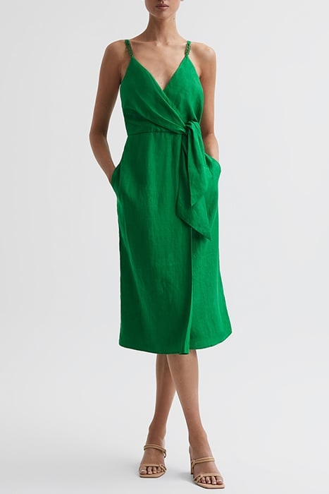 ESME-LINEN DRESS GREEN 1