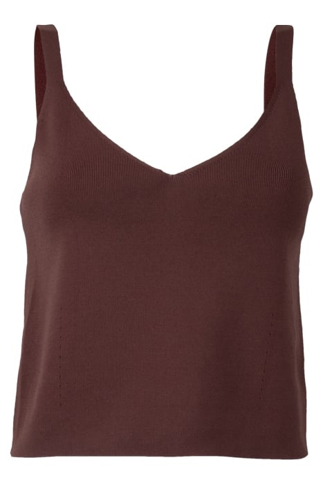 ALIZA CAMI CO-ORD KNIT TANK CHOCOLATE 1