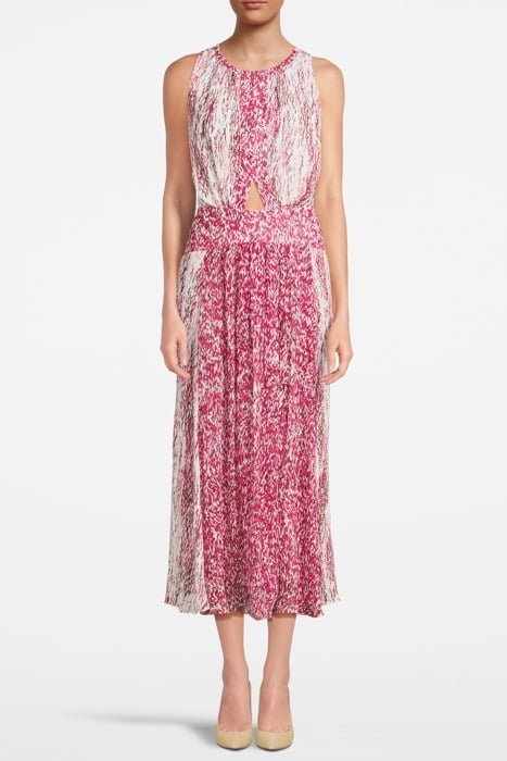 ALEXANDRIA-PRINTED DRESS PINK/WHITE 1