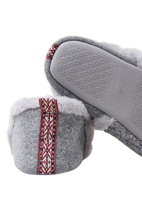 REYA CLOSED BACK SLIPPER MID GREY 3