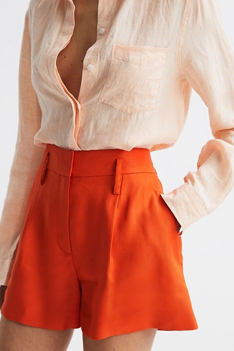 HOLLIE-PLEAT SHORTS ORANGE 1