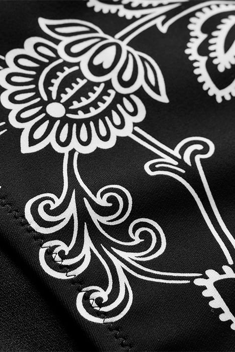 TANGA BIKINI BOTTOMS BLACK, WHITE FLORAL 6