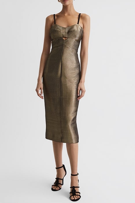 MINA-METALLIC DRESS GOLD 1