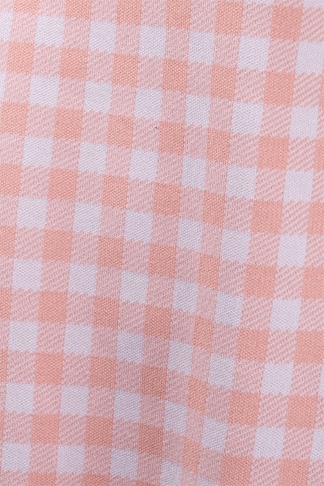 ELENA A LINE MINI KNIT DRESS PINK CHECK 3