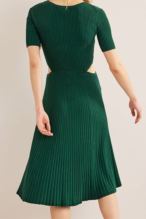 CUT OUT KNITTED MIDI DRESS EMERALD NIGHT 3