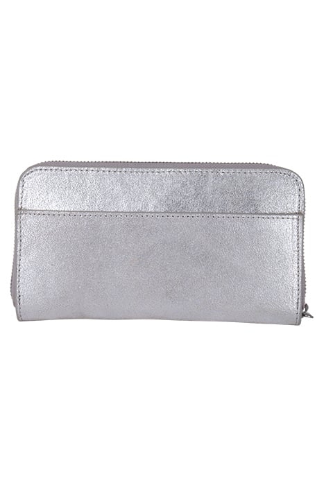 FERN ZIP AROUND PURSE SILVER TONE METALLIC 2