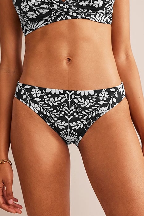 CLASSIC BIKINI BOTTOMS NERO, GARDENIA SPRIG 1