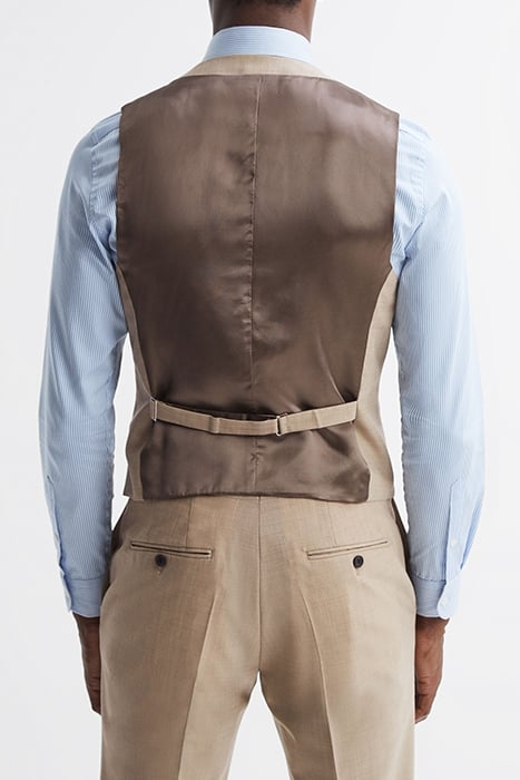 WISH-PLAIN WAISTCOAT OATMEAL 2