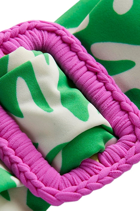 TAORMINA BANDEAU BIKINI TOP GREEN, ABSTRACT FOLIAGE 5