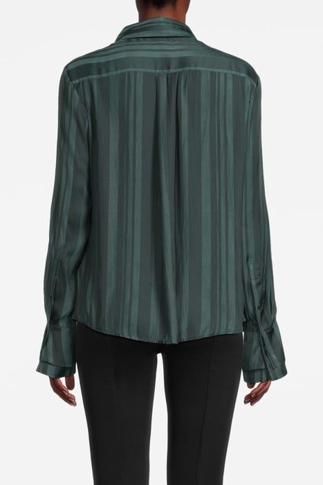 FELICITY-STRIPED BUTTON-DOWN SHIRT EMERALD 2