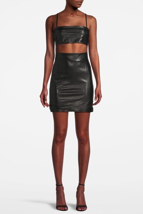 TABATA LEATHER DRESS IN BLACK 1
