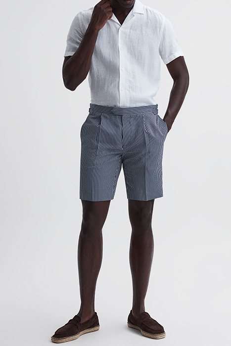 ARCHIE-FINE SHORTS NAVY/WHITE 3