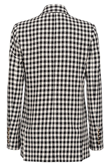 MADERNA GIACCA VICHY STRETCH BLACK/ECRU 2