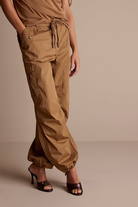 LOOSE CARGO PANTS BRISK COTTON STRETCH TWILL WOOD 1