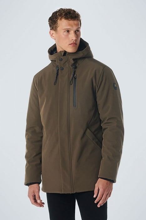 JACKET MID LONG FIT HOODED SOFTSHELL STRETCH DESERT 1