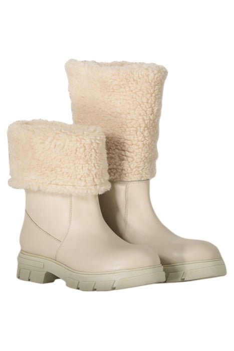 LEATHER BOOTS TEDDY WHITE 1