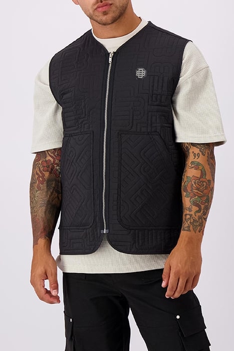 MONOGRAM QUILTED VEST BLACK 5