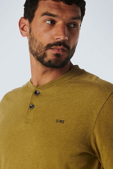 T-SHIRT LONG SLEEVE GRANDDAD MELANGE OLIVE 6