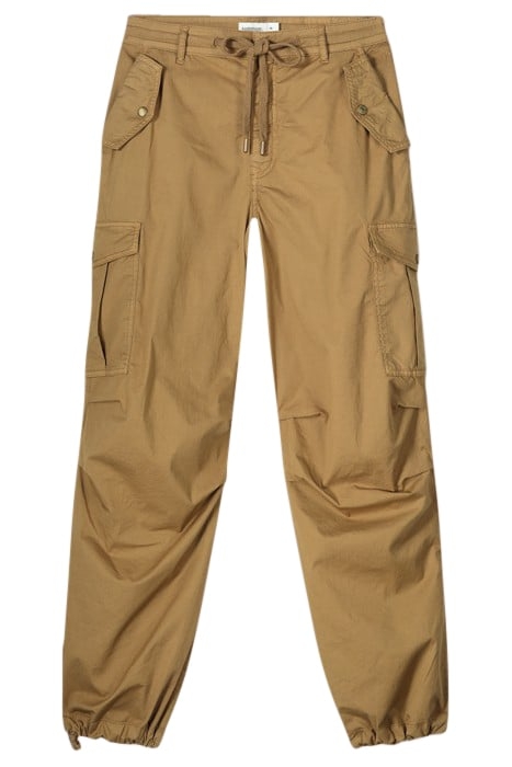 LOOSE CARGO PANTS BRISK COTTON STRETCH TWILL WOOD 3