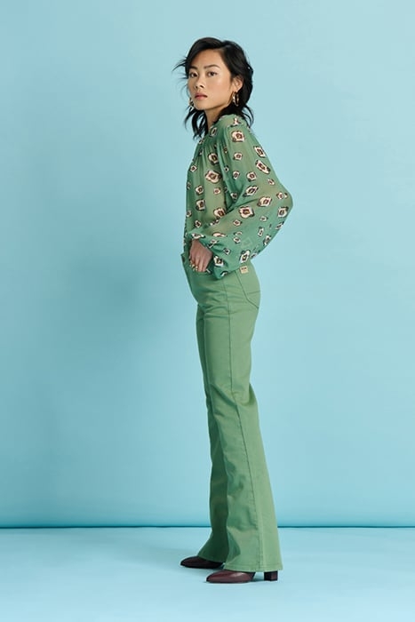 JEANS - KATE FLARE MYTHICAL GREEN 4