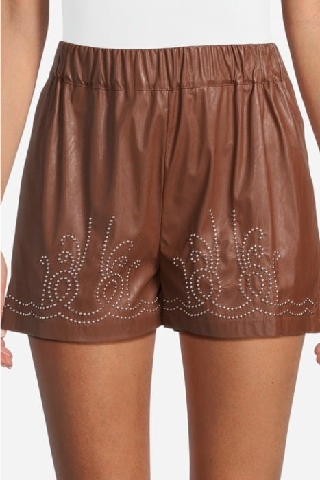 CLINTON SHORTS SIMILPELLE FRIAR BROWN 5