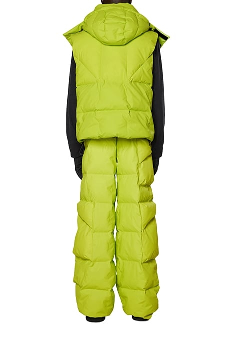 UNISEX SHOW BLOCK PUFFER VEST DIGITAL LIME 3