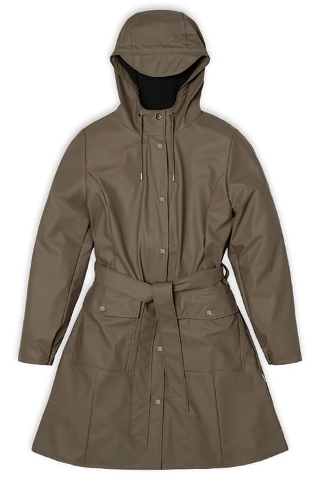 CURVE LONG JACKET WOOD 1