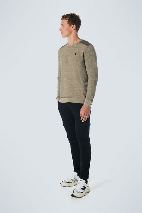 PULLOVER CREWNECK 2 COLOURED JACQUARD STONE 3