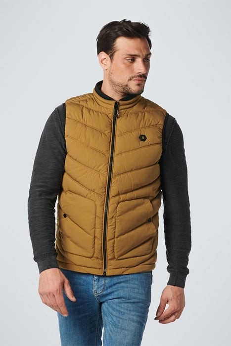 BODYWARMER PADDED LIGHT MOSS 1
