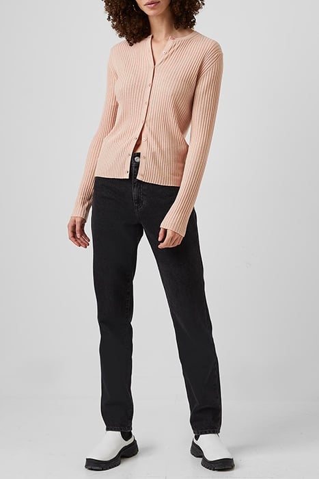 JUDIE RECYCLED L/S CARDIGAN CLAY NUDE 2