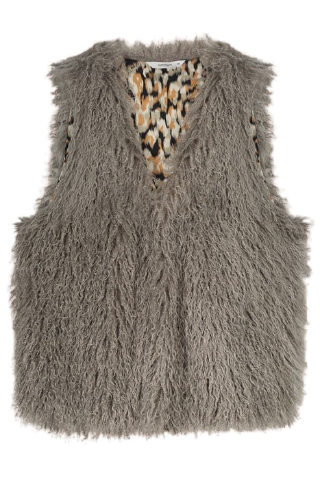 GILET FAUX FUR BROWN 3