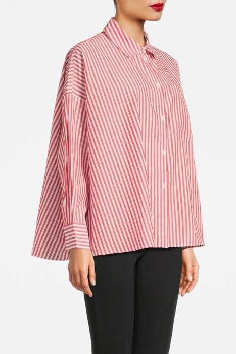 OVERSIZED STRIPED BLOUSE ORGANIC CHERRY TOMATO 3