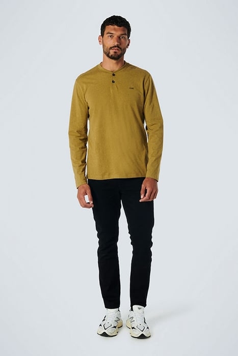 T-SHIRT LONG SLEEVE GRANDDAD MELANGE OLIVE 3