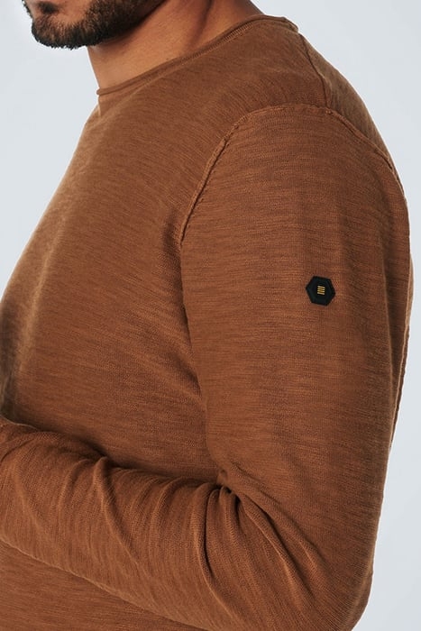 PULLOVER CREWNECK GARMENT DYED + STONE WASHED CARAMEL 6