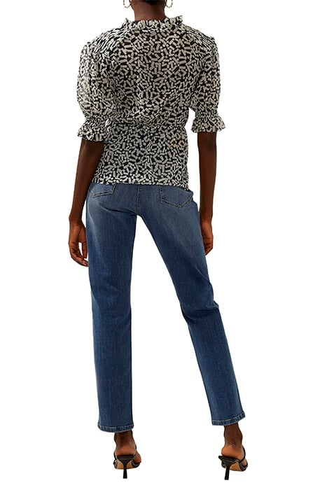 HELENA RECYCLED CRINKLE TOP UTILITY BLUE/ CLASSIC CREAM 2