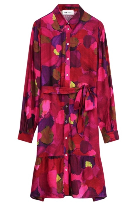 DRESS - BRUSHWORK FIERY PINK 4