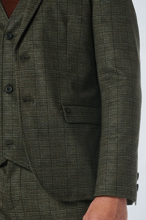 BLAZER JERSEY STRETCH CHECK TAUPE 6