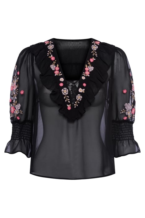 EVE EMBROIDERED TOP BLACK 4