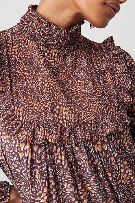 PF FAITH FIL COUPE DRESS BITTER CHOC/SATSUMA 4