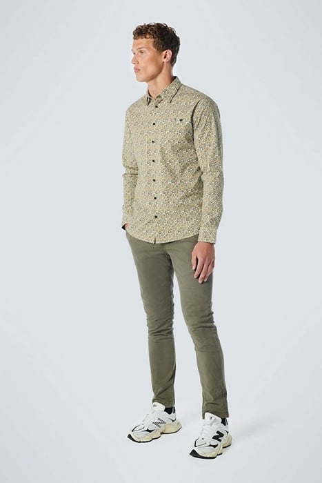 SHIRT STRETCH ALLOVER PRINTED OLIVE 3