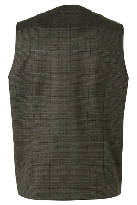 GILET JERSEY STRETCH CHECK TAUPE 5