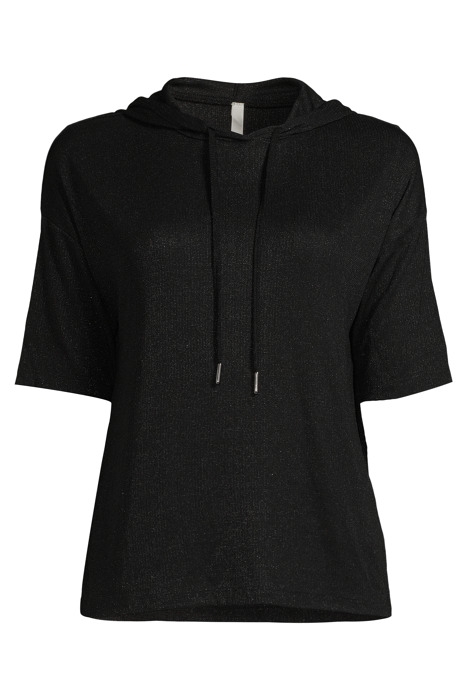BLACK HOODED KNIT TOP 3