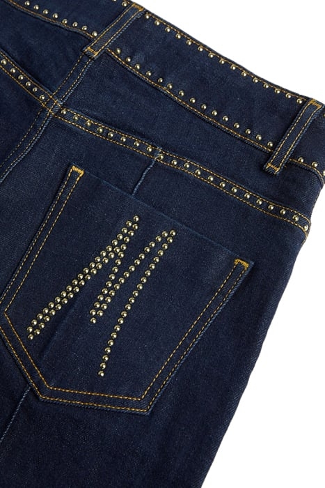 LUCY STUDS DENIM STRAIGHT RINSE 8