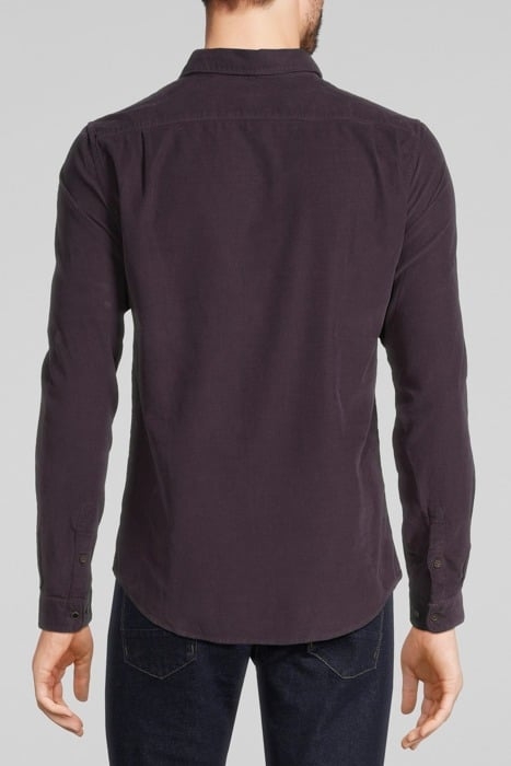 DARK PLUM NEEDLECORD REGULAR SHIRT DARK PLUM 2