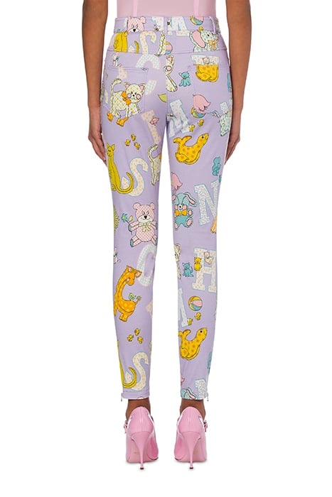 CIRCUS LOGO GABARDINE TROUSERS PURPLE 2